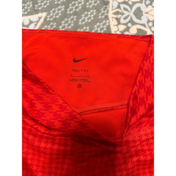 Nike Dri-FIT Womens Red Houndstooth High Waisted Training Leggings Size Small - Picture 4 of 4